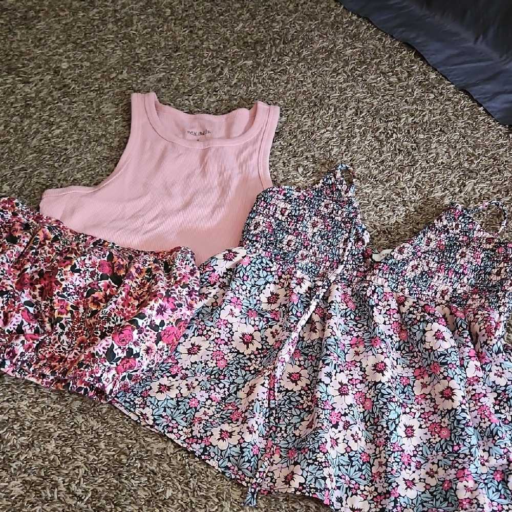 Bundle Of Tops.   American Eagle, Assorted Brands Pink& Floral Crop Tops
